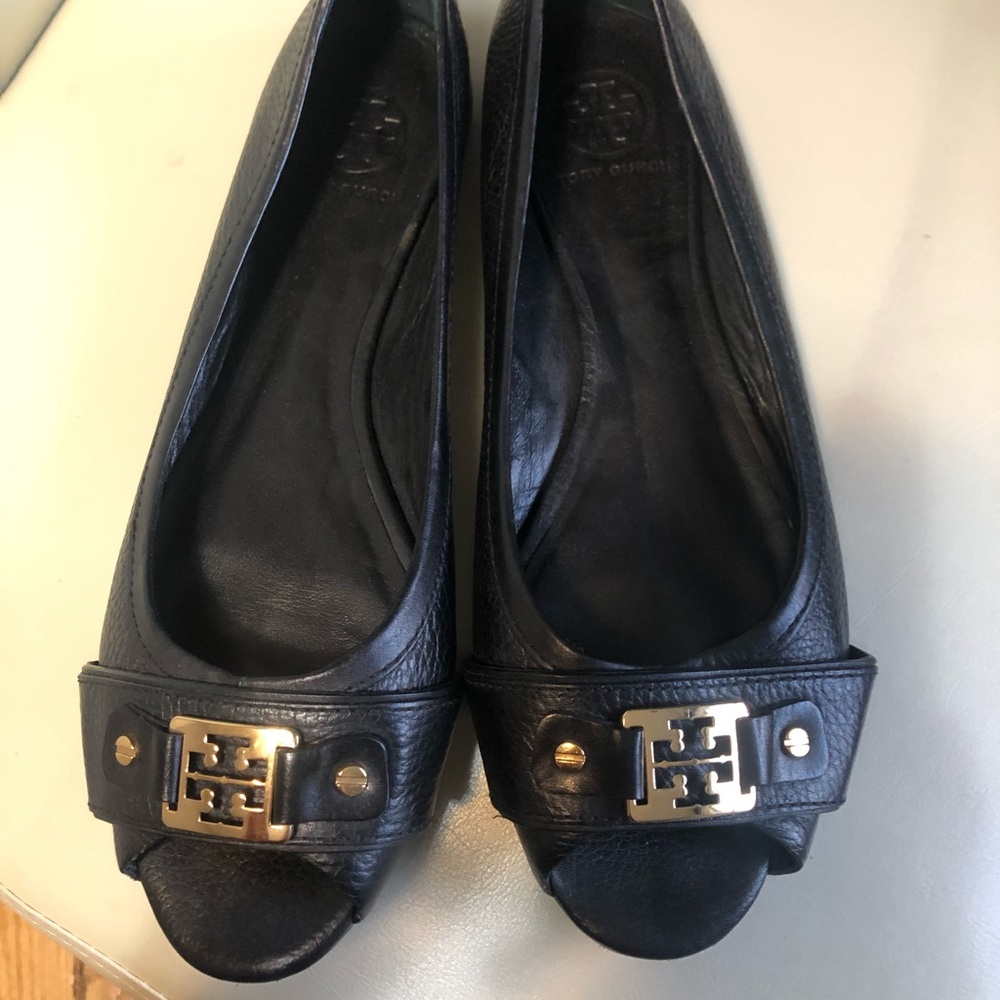 Tory Burch peeptoe flats